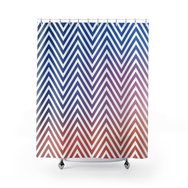 East Urban Home Geometric Single Shower Curtain Wayfair